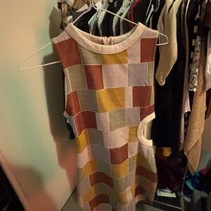 Zara Colorful Patchwork Sleeveless Mini Dress